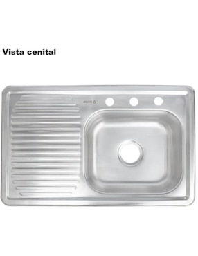 Tarja de acero inoxidable CNX con escurridor izquierdo KIT3TSEI8050MZM8112CRT
