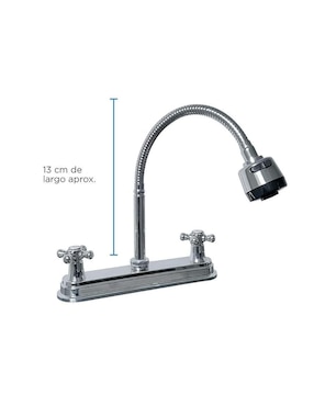 Tarja doble tina de acero inoxidable CNX TD8456 KIT-002 MZF826F