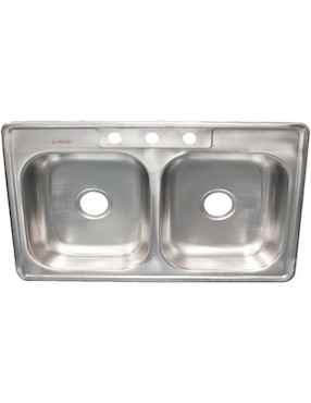 Tarja doble tina de acero inoxidable CNX TD8456 + KIT-002