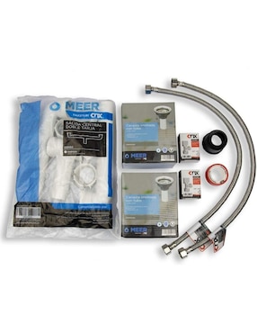 Tarja doble tina de acero inoxidable CNX TD8456 + KIT-002