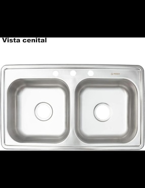 Tarja doble tina de acero inoxidable CNX TD8448