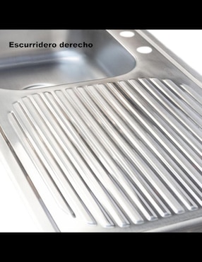 Tarja de acero inoxidable CNX con escurridor derecho TSED10050 + KIT-003