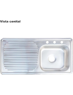 Tarja de acero inoxidable CNX con escurridor izquierdo TSEI10050 + KIT-003