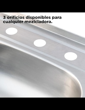 Tarja de acero inoxidable CNX con escurridor izquierdo TSEI8050S