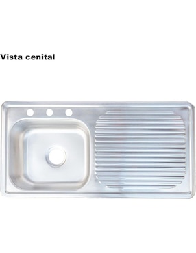 Tarja de acero inoxidable CNX con escurridor derecho TSED8050MZM8120KIT-003