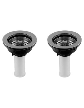 Tarja doble tina de acero inoxidable CNX TD8448 + KIT-002
