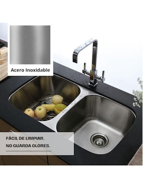 Tarja doble tina de acero inoxidable Other Acero Inoxidable 304