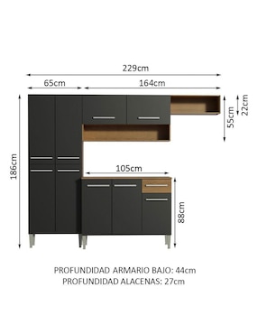 Cocina integral Madesa Emily Top