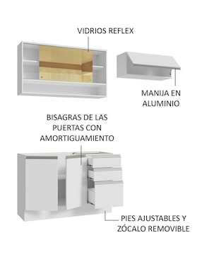 Cocina integral Madesa Glamy