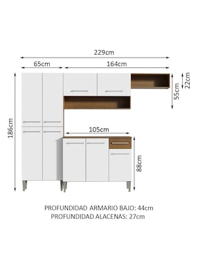 Cocina integral Madesa Emily Top