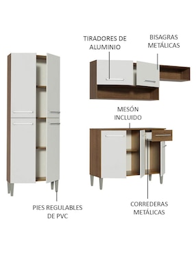 Cocina integral Madesa Emily Top