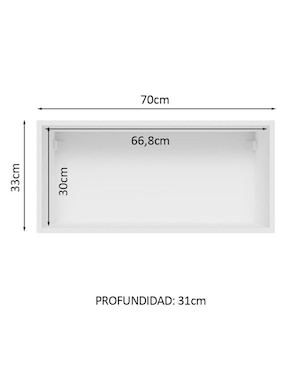 Gabinete superior armable Glamy Madesa de MDP
