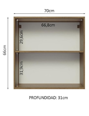 Gabinete superior armable Glamy Madesa de MDP