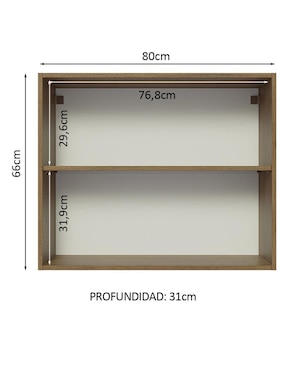 Gabinete superior armable Glamy Madesa de MDP