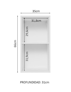 Gabinete superior armable Glamy Madesa de MDP