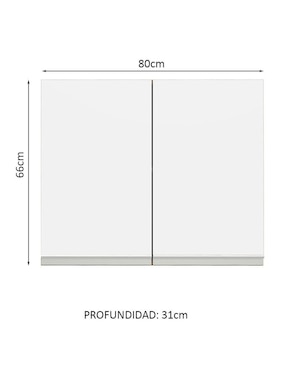 Gabinete superior armable Glamy Madesa de MDP