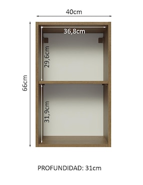 Gabinete superior armable Glamy Madesa de MDP