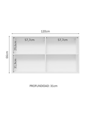Gabinete superior armable Glamy Madesa de MDP