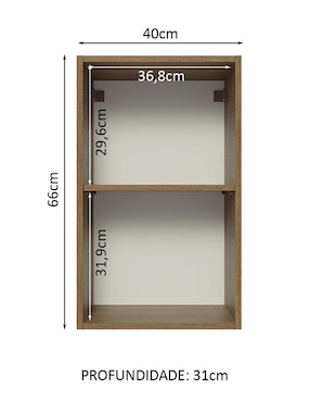 Gabinete superior armable Glamy Madesa de MDP