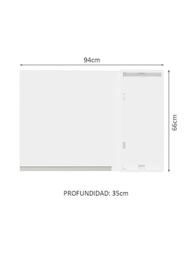 Gabinete superior armable Glamy Madesa de MDP