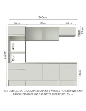 Cocina integral Madesa Topazio