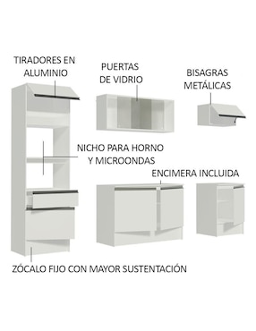 Cocina integral Madesa Topazio