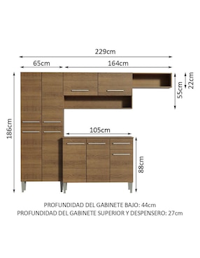Cocina integral Madesa Emily Top