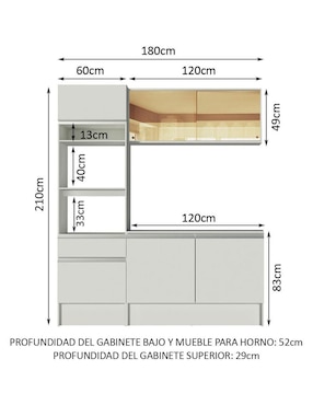 Cocina integral Madesa Diamante