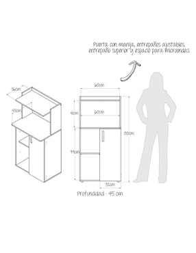 Alacena microondas Maderkit