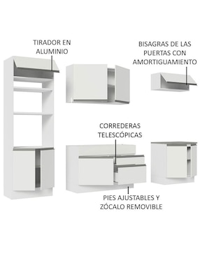Cocina integral Madesa Glamy