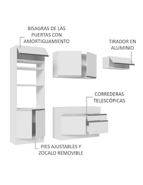 Cocina integral Madesa Glamy