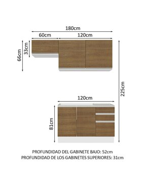 Cocina integral Madesa Glamy