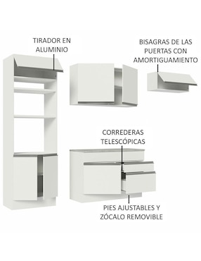 Cocina integral Madesa Glamy