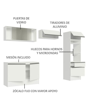 Cocina integral Madesa Topazio