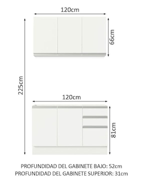 Cocina integral Madesa Glamy
