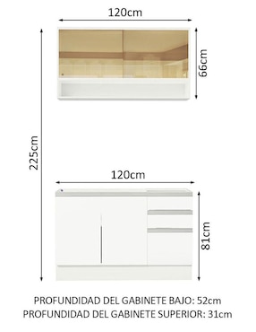 Cocina integral Madesa Glamy