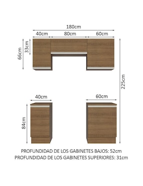 Cocina integral Madesa Glamy