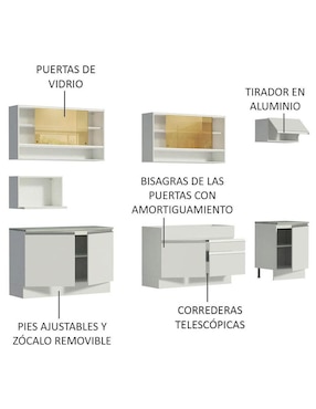 Cocina integral Madesa Glamy