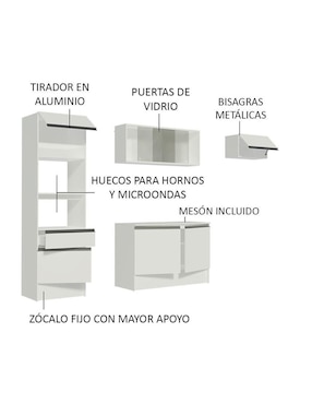 Cocina integral Madesa Topazio