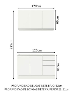 Cocina integral Madesa Glamy