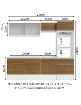 Cocina integral Madesa Topazio