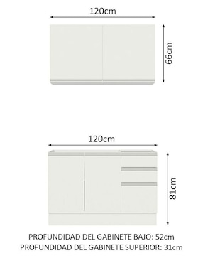 Cocina integral Madesa Glamy