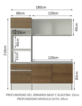 Cocina integral Madesa Topazio
