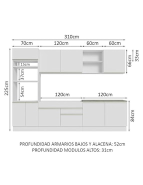 Cocina integral Madesa Glamy