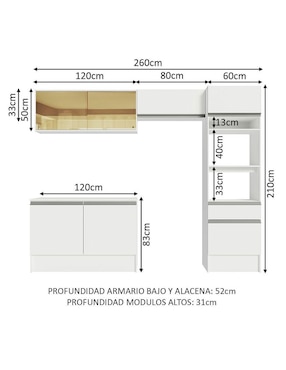 Cocina integral Madesa Diamante