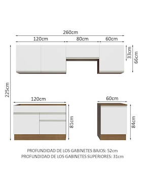 Cocina integral Madesa Glamy