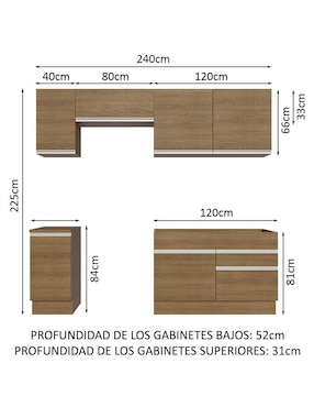 Cocina integral Madesa Glamy