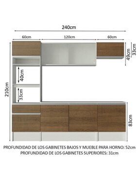 Cocina integral Madesa Topazio