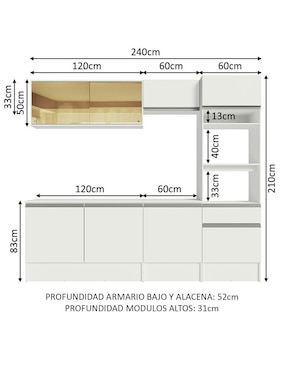 Cocina integral Madesa Diamante