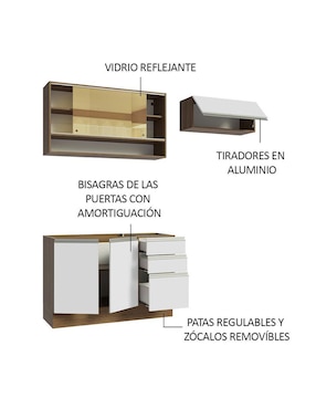 Cocina integral Madesa Glamy